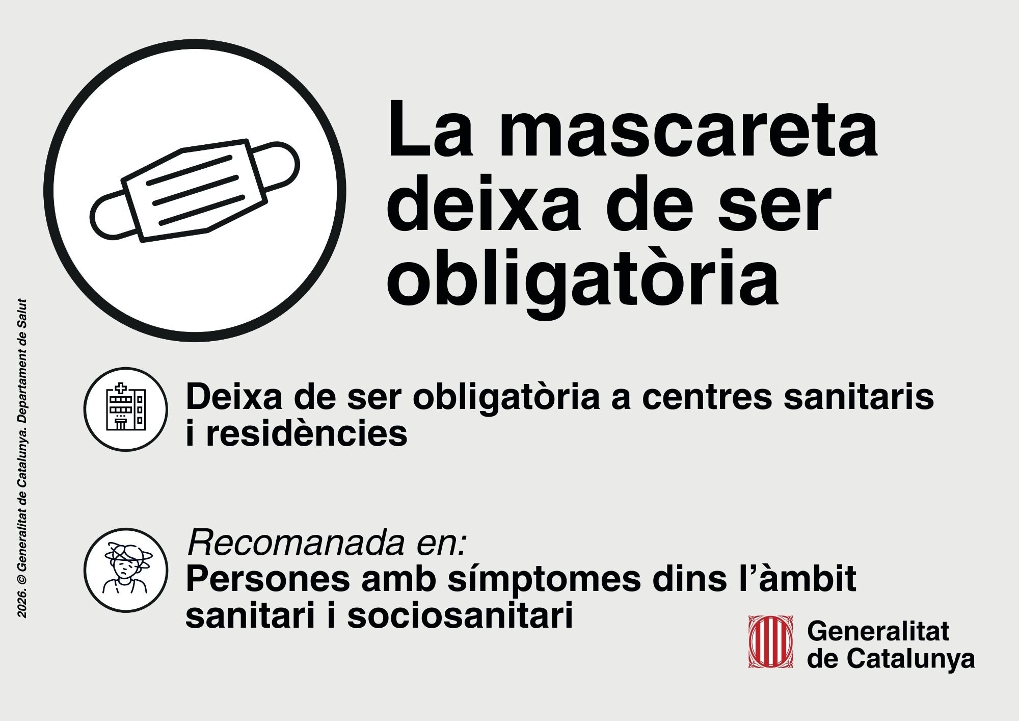 Fi de l'obligatorietat de les mascaretes