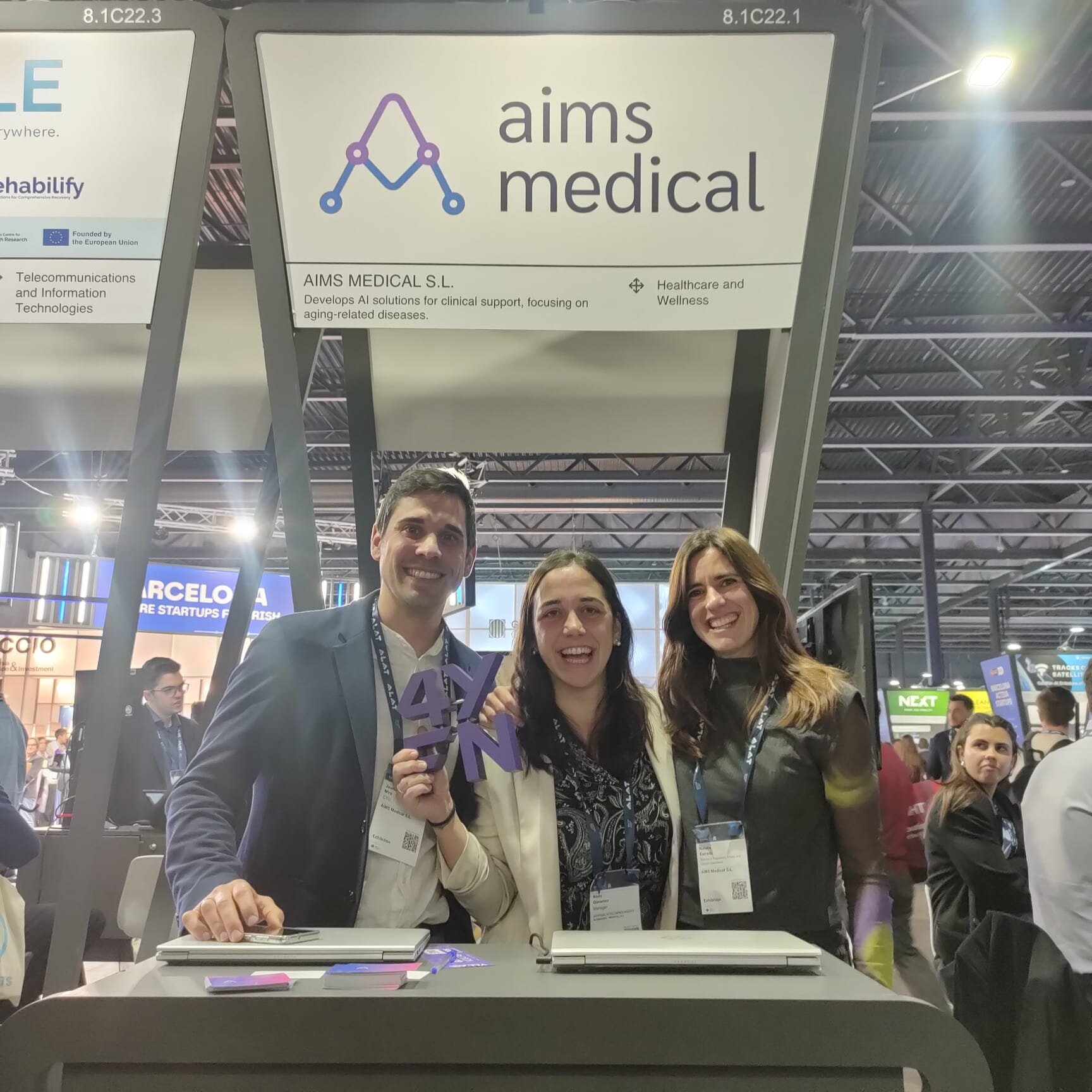 Equip d'AIMS MEDICAL amb el premi